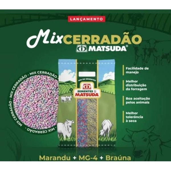 Semente Mix Cerradão (mg13 Braúna+mg4+ Marandu) 20kg Matsuda - Imagem Secundária